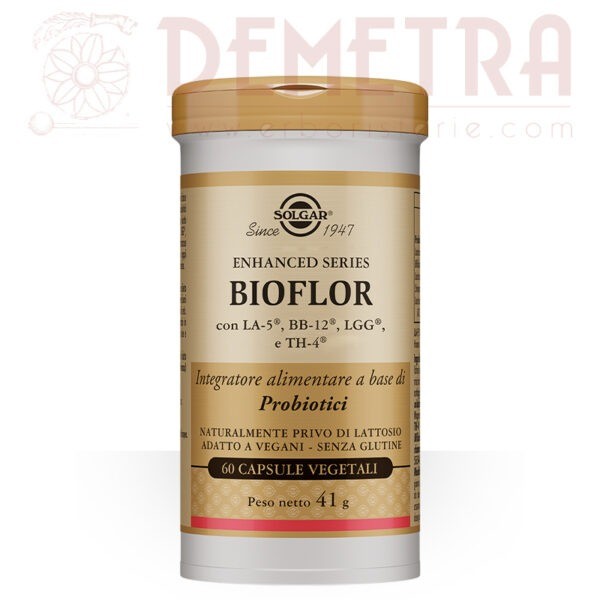 Bioflor 60 capsule vegetali Solgar. Senza lattosio, latto-derivati, glutine