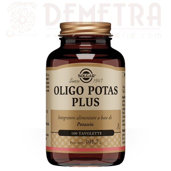 Oligo Potas Plus 100 tavolette di Potassio Gluconato Solgar