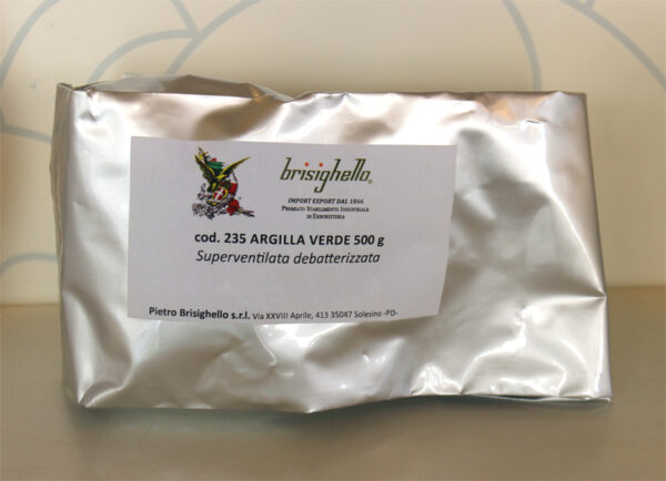 Argilla verde superventilata debatterizzata uso alimentare 500 grammi - Brisighello