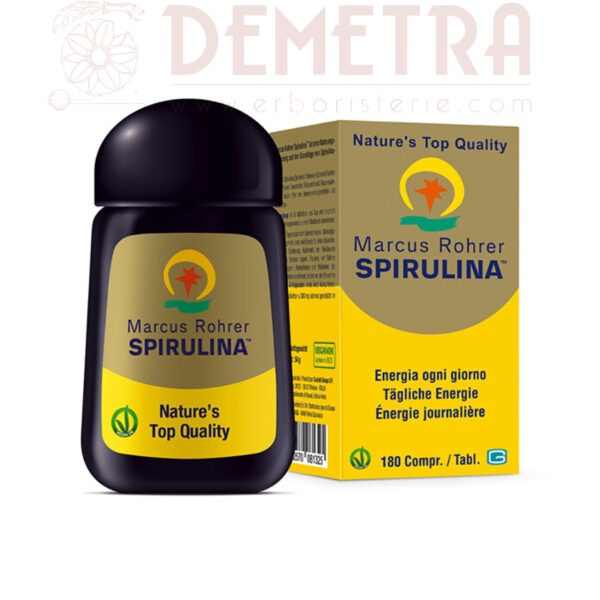 Spirulina Marcus Rohrer® 180 compresse in flacone di vetro scuro protettivo