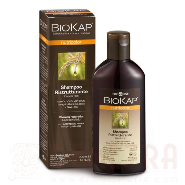 BioKap Nutricolor Shampoo Ristrutturante 200ml salva colore per capelli colorati