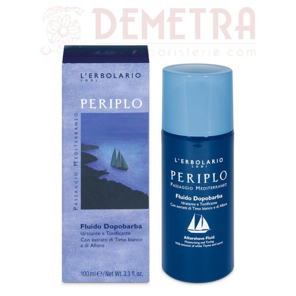 Fluido Dopobarba Periplo 100ml L'Erbolario con estratti di Timo bianco e di Alloro