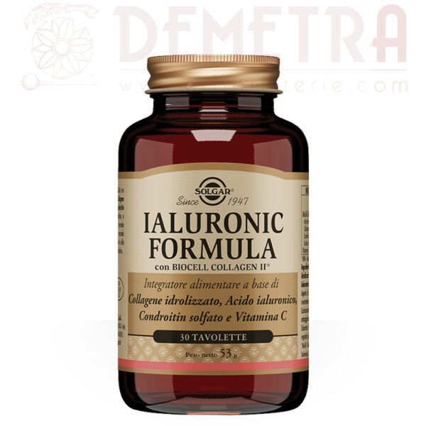 Ialuronic Formula Collagene, Condroitin Solfato e Vitamina C 30 tavolette Solgar