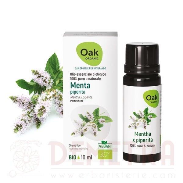 Menta piperita Olio Essenziale 10ml biologico e vegano Oak Organic