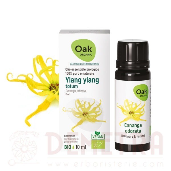 Ylang Ylang Olio Essenziale 10ml biologico e vegano Oak Organic