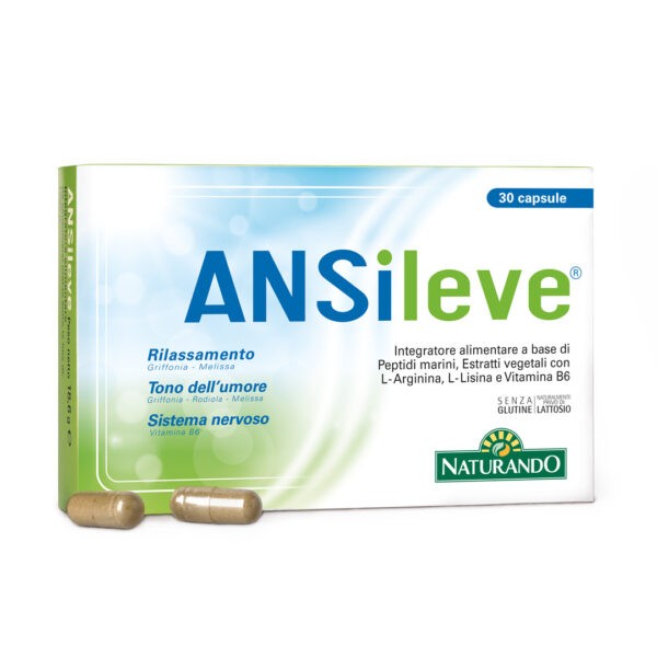 Ansileve 30 capsule per il rilassamento e benessere mentale e il tono dell’umore - Naturando