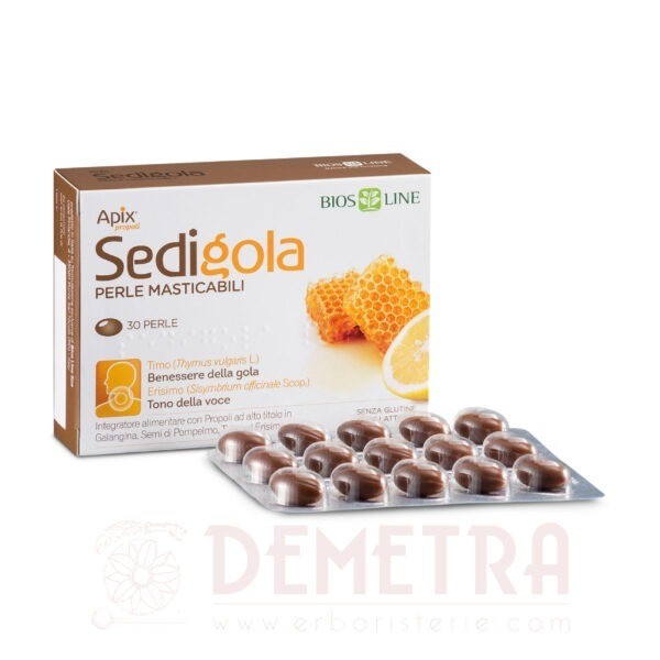 Apix® Propoli Sedigola 30 Perle Masticabili risposta balsamica per voce e mal di gola