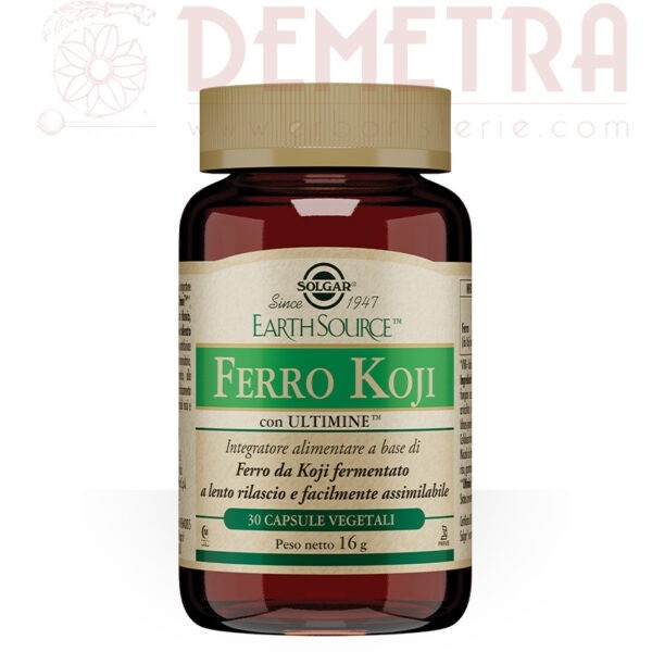 Ferro Koji Solgar 30 capsule vegetali. Una forma di ferro a lento rilascio