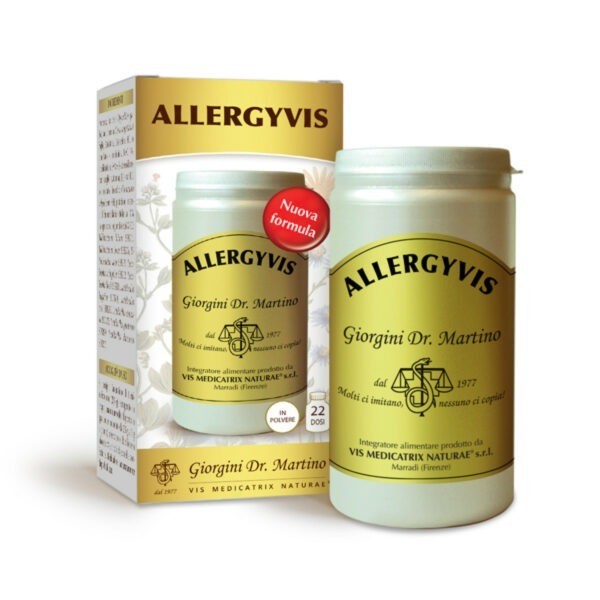 Allergyvis polvere 100g erbe officinali, sali minerali, vitamine e altri nutritivi.