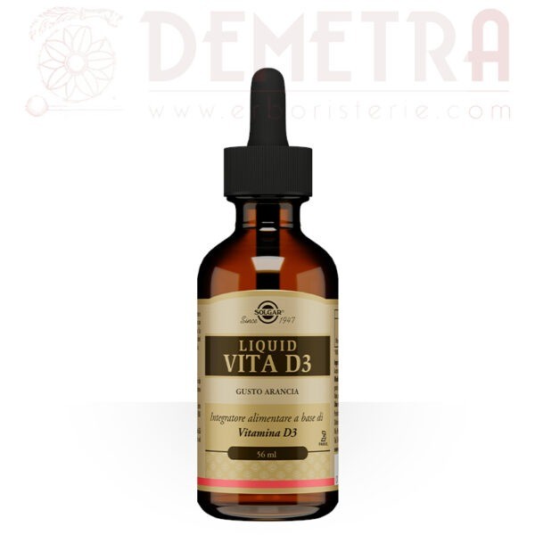Vitamina D3 liquida 56ml Solgar Anche per vegetariani. Pratica da dosare