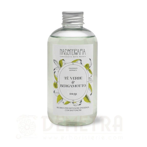 Ricarica 250ml per diffusori a bastoncini Te' Verde e Bergamotto