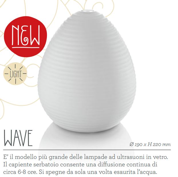 Lampada diffusore a ultrasuoni Oval in vetro Nasoterapia - Erboristeria  Demetra