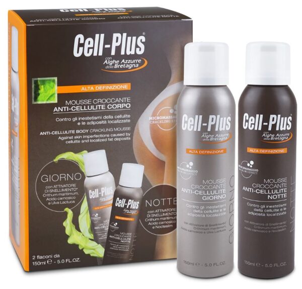Cell-Plus® Mousse Croccante Anti Cellulite 2x125ml trattamento doppio giorno-notte