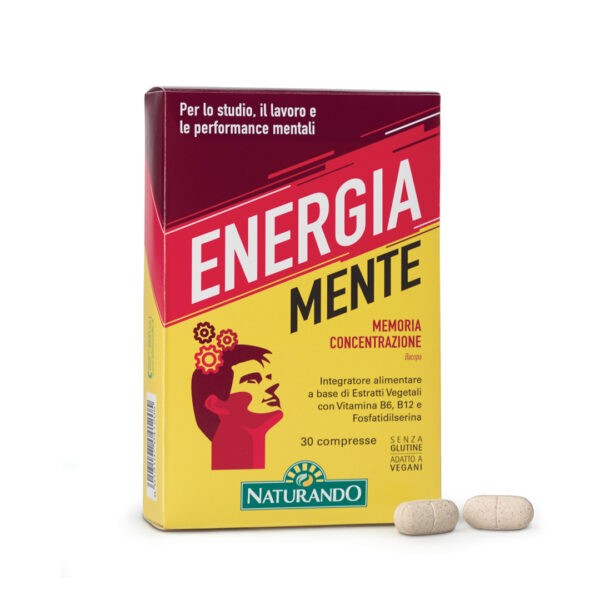 Energia Mente 30 compresse per lo studio, il lavoro e le performace mentali