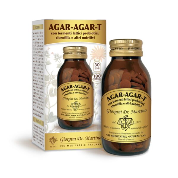 Agar Agar-T con Fermenti Lattici e Clorofilla 180 pastiglie Dr. Giorgini