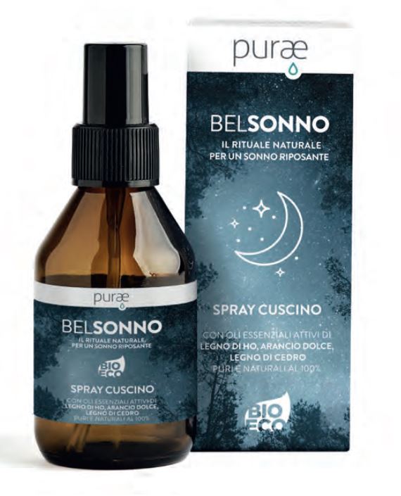 BelSonno Spray per il cuscino Purae. Favorisce il rilassamento e il sonno  100ml