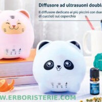 Lampada diffusore ad ultrasuoni Tigro e Panda double-face Nasoterapia