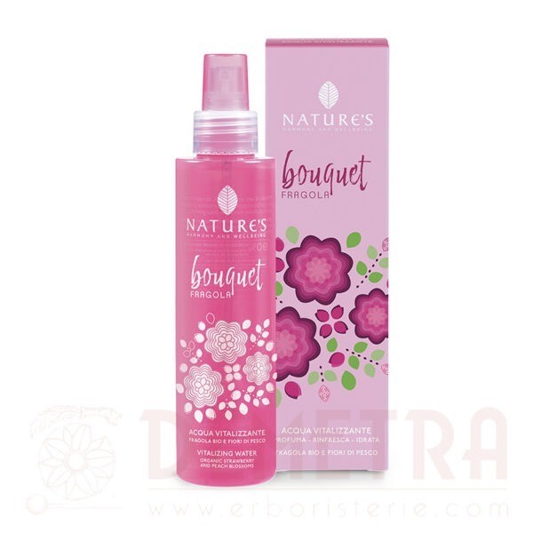 Acqua Vitalizzante Bouquet Fragola 150ml Si vaporizza su pelle, capelli e anche vestiti senza timore