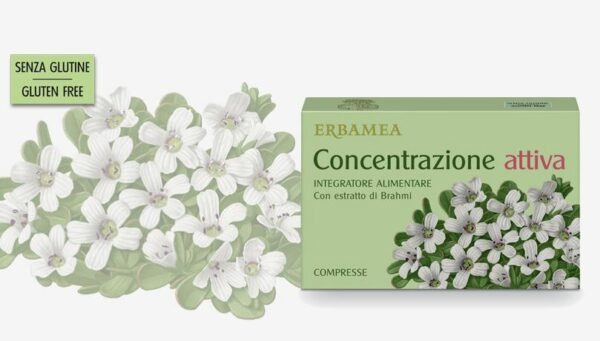 Concentrazione Attiva 24 compresse con estratto di Brahmi per Memoria e funzioni cognitive