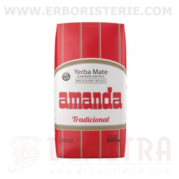 Yerba Mate Amanda 500 gr tradicional elaborada con palo Industria Argentina