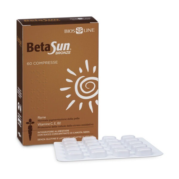 BetaSun Bronze 60 compresse per un'abbronzatura più intensa e duratura