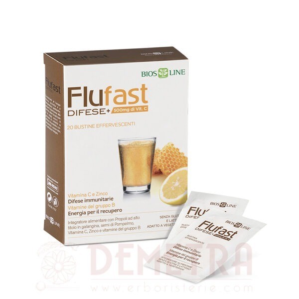 Flufast Difese+ 20 Bustine Effervescenti con 500mg di Vitamina C