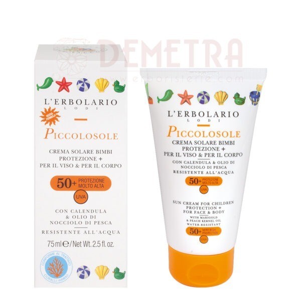 Crema Solare Bimbi SPF 50+ Piccolosole 75ml protezione molto alta