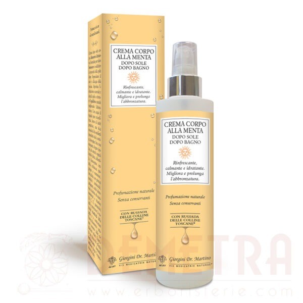 Crema corpo doposole e dopobagno alla menta 250ml dr.Giorgini