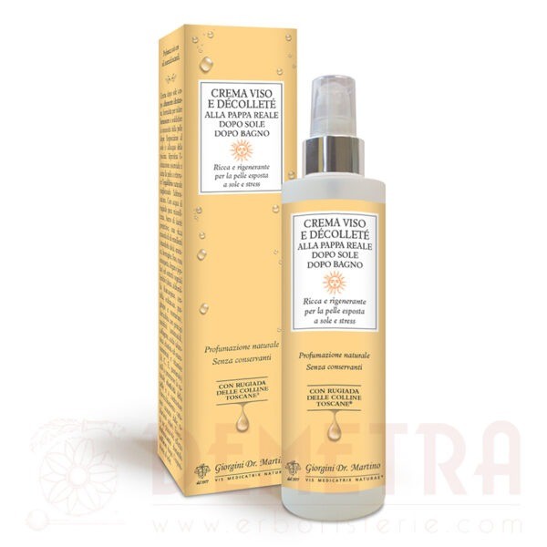 Crema viso decollete' doposole e dopobagno Pappa Reale 250ml dr.Giorgini