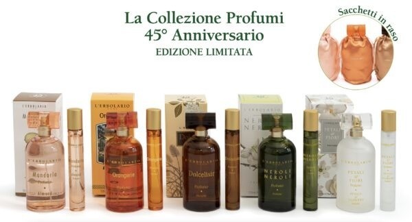 Scegli il tuo tra i 5 Profumi indimenticabili: Dolcelisir, Mandorla, Neroli Neroli, Orangerie e Petali & Fiori