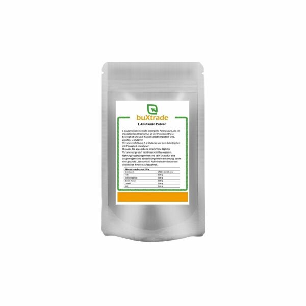 Glutammina in polvere confezione da 500g in busta sigillata richiudibile - L-Glutammina