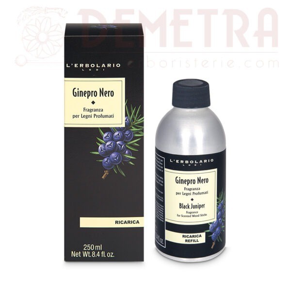 Ginepro Nero Ricarica da 250ml di Fragranza Per Legni Profumati