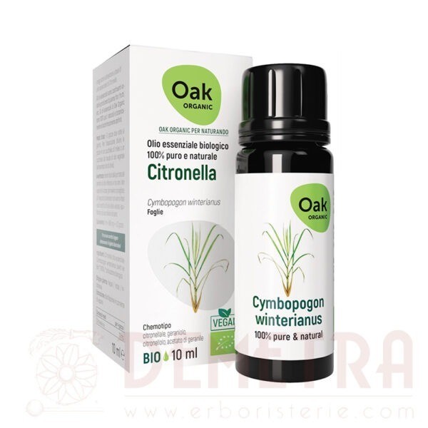 Citronella Olio Essenziale 10ml biologico e vegano Oak Organic