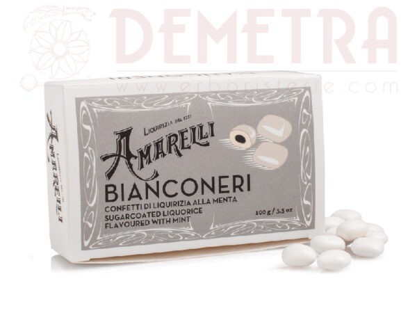 Bianconeri Liquirizia Confettata alla Menta 100g Amarelli