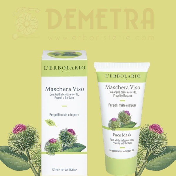 Maschera Viso per Pelli Miste e Impure Propoli e Bardana