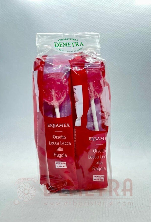 Lecca lecca Orsetti alla fragola 10pz Senza coloranti e conservanti