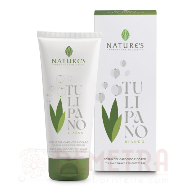 Scrub delicato Viso e Corpo Tulipano Bianco pelle morbida e profumata