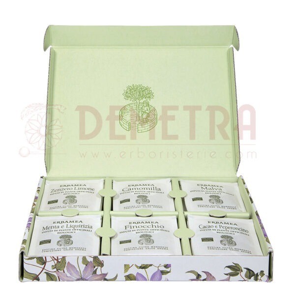 Cofanetto Regalo Infusi di Piante Officinali Biologiche in 36 bustine filtro