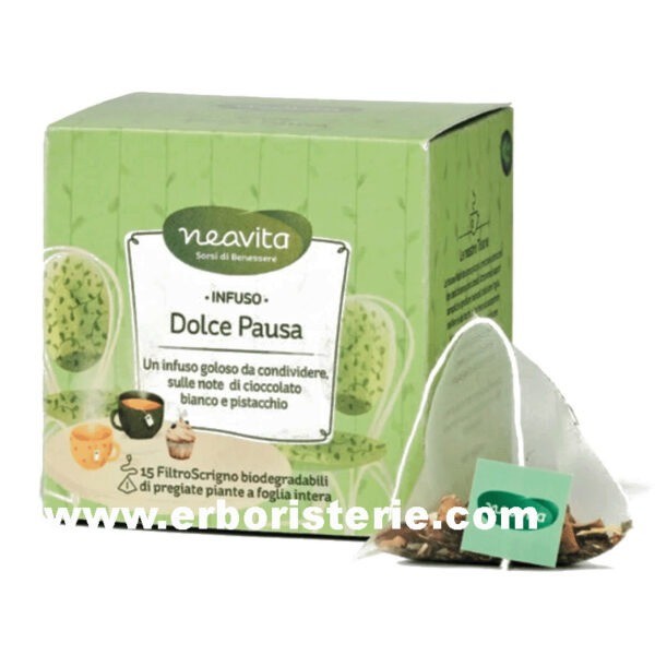 Dolce Pausa15 filtri filtroscrigno tisana pistacchi e cioccolato bianco