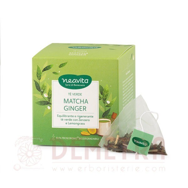 Matcha Ginger 15 filtri filtroscrigno Te' verde fresco e rivitalizzante