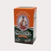 Yerba Mate Selecta 1 kg Elaborada estacionada Molienda granulada con palo Industria Paraguaya
