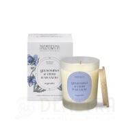 Candela di cera vegetale profumata Gelsomino Fiori Arancio 180g Nasoterapia