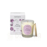 Candela di cera vegetale profumata Rosa di Maggio Muschio 180g Nasoterapia