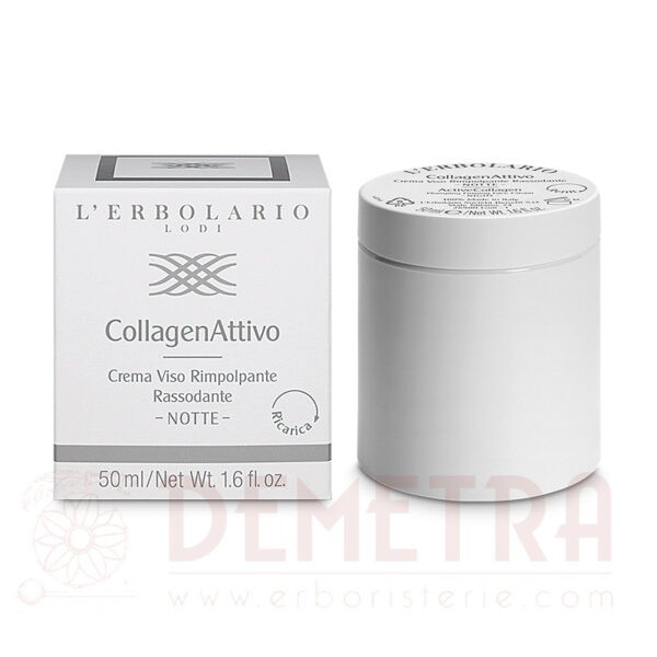 CollagenAttivo ricarica Crema Viso Notte rimpolpante, rassodante, effetto lifting 50ml L'Erbolario