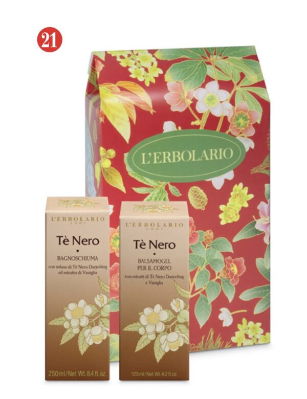 Regalo Te' Nero Bagnoschiuma e Balsamo Gel per il Corpo in scatola autoformante