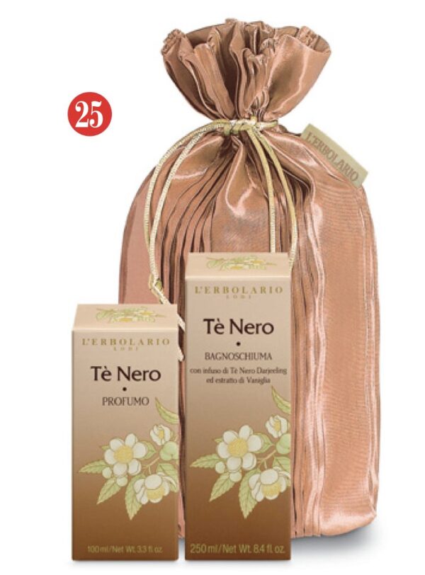Regalo Te' Nero Profumo 100ml e Bagnoschiuma in sacchetto Plissé
