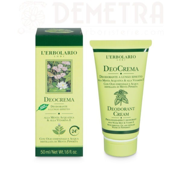 Deocrema Deodorante alla Menta acquatica e alla Vitamina E 50ml - L'Erbolario