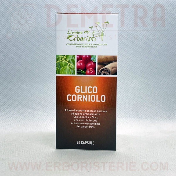 Glico Corniolo 90 capsule per normaili livelli di glucosio nel sangue. Unione Erboristi