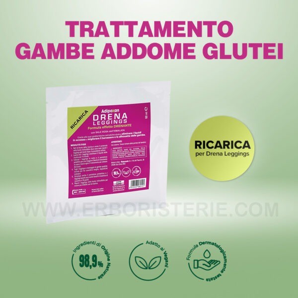 Adipoxan Drena 1 Busta ricarica leggings a Formula effetto drenante Naturando