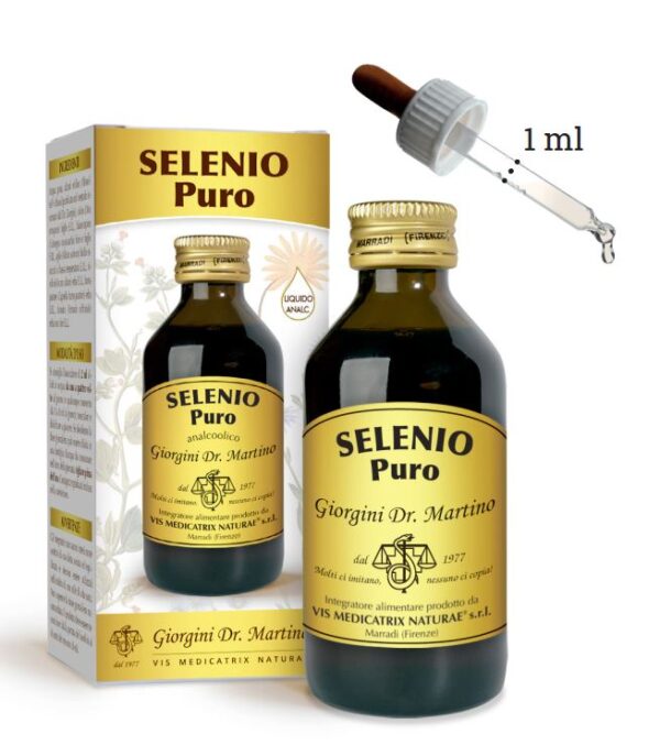 Selenio Puro 100ml Antiossidante, benessere dell'uomo e cambi di stagione. dr.Giorgini